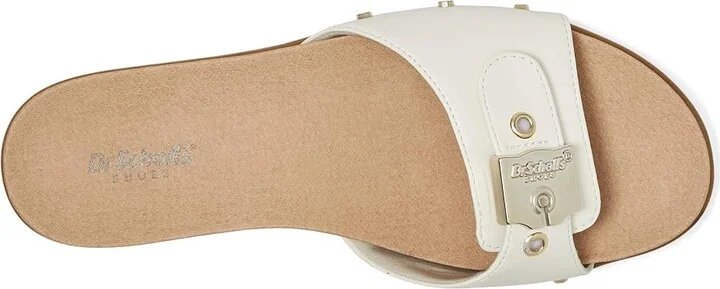 Dr. Scholl's Nice Iconic Flat Sandal Women's Sandals White : 7 M, Faux Leather - Image 2