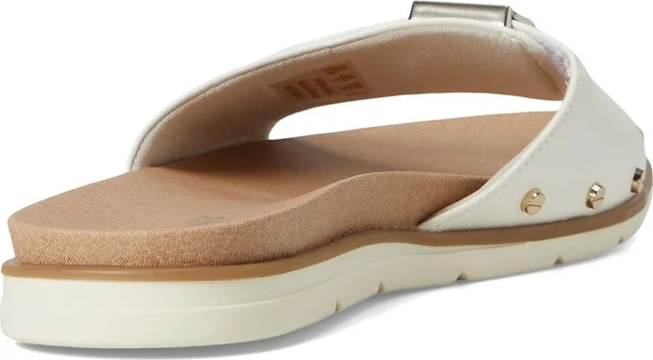 Dr. Scholl's Nice Iconic Flat Sandal Women's Sandals White : 7 M, Faux Leather - Image 4