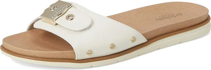 Dr. Scholl's Nice Iconic Flat Sandal Women's Sandals White : 7 M, Faux Leather - Image 5