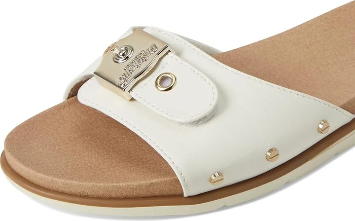 Dr. Scholl's Nice Iconic Flat Sandal Women's Sandals White : 7 M, Faux Leather - Image 7