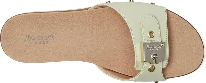 Dr. Scholl's Nice Iconic Slides Women's Sandals Aloe Green Faux Leather : 11 M - Image 2