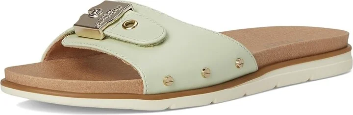 Dr. Scholl's Nice Iconic Slides Women's Sandals Aloe Green Faux Leather : 11 M - Image 5