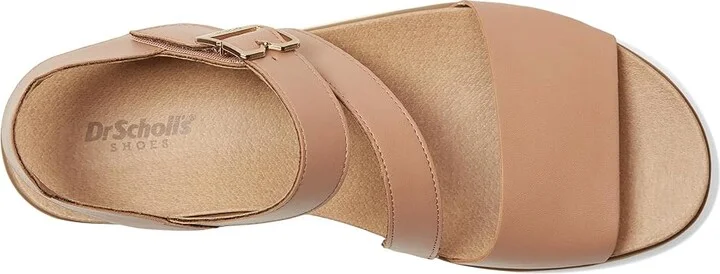 Dr. Scholl's Nicely Fun Women's Wedge Shoes Tawny Birch Brown Faux Leather : 8 M, Leather/Rubber/Synthetic - Image 2