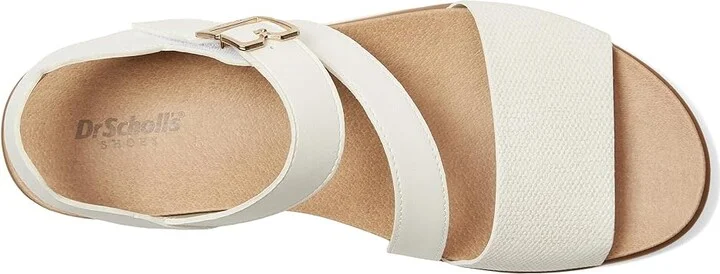 Dr. Scholl's Nicely Fun Women's Wedge Shoes Tofu White Faux Leather : 6.5 M, Leather/Rubber/Synthetic - Image 2