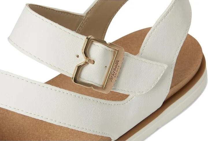 Dr. Scholl's Nicely Fun Women's Wedge Shoes Tofu White Faux Leather : 6.5 M, Leather/Rubber/Synthetic - Image 7