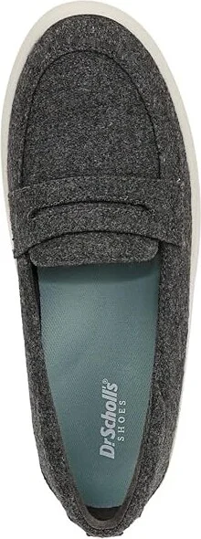 Dr. Scholl's Nova Moc Women's Flat Shoes Charcoal Wool : 8.5 M, Polyester - Image 2