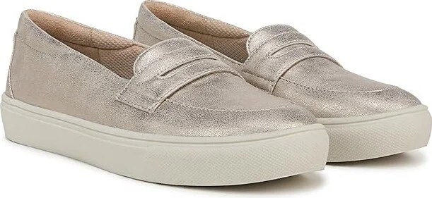 Dr. Scholl's Nova Moc Women's Flat Shoes Light Gold : 6.5 M, Polyester