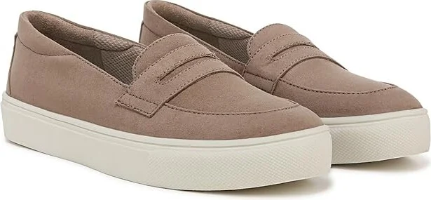 Dr. Scholl's Nova Moc Women's Flat Shoes Mocha Taupe Microfiber : 10 M, Polyester