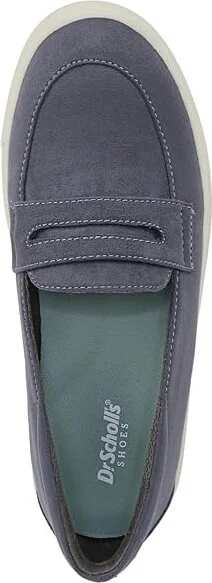 Dr. Scholl's Nova Moc Women's Flat Shoes Oxide Blue Microfiber : 6.5 M, Polyester - Image 2