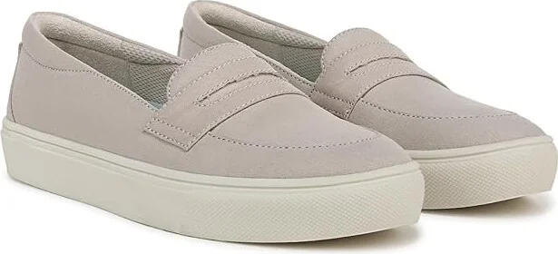 Dr. Scholl's Nova Moc Women's Flat Shoes Oyster Microfiber : 7 M, Polyester