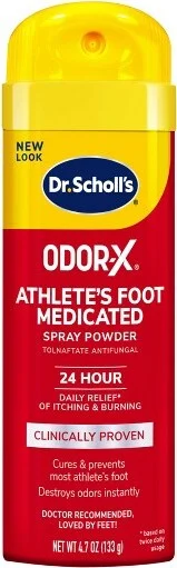 Dr. Scholl's Odor-X Athlete's Foot 24hr Medicated AF Spray Powder - 4.7oz