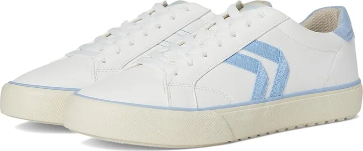Dr. Scholl's Offline Lace-Up Women's Flat Shoes White/ Blue : 11 M, Synthetic