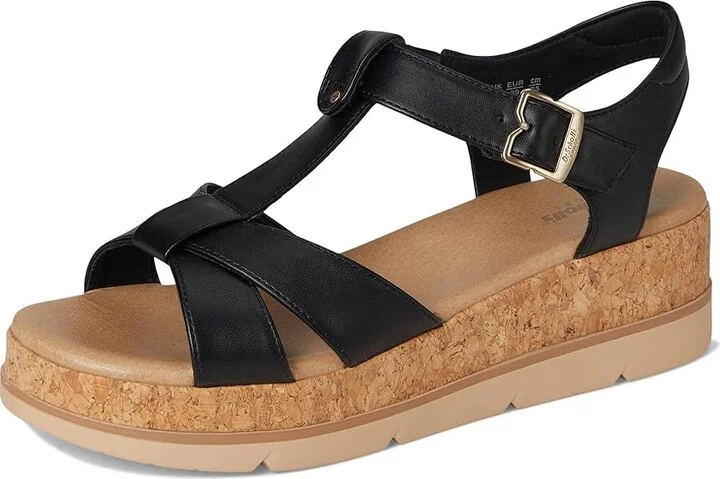 Dr. Scholl's Once Again Women's Wedge Shoes Black Faux Leather : 6.5 M - Image 5