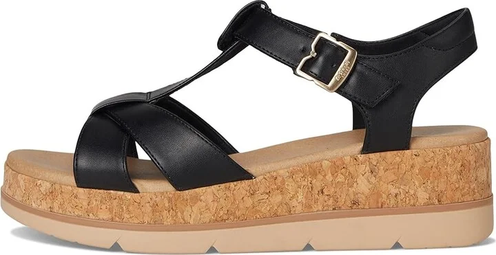 Dr. Scholl's Once Again Women's Wedge Shoes Black Faux Leather : 6.5 M - Image 6