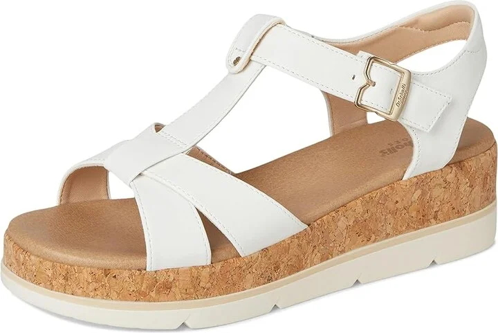 Dr. Scholl's Once Again Women's Wedge Shoes White Faux Leather : 11 M - Image 5