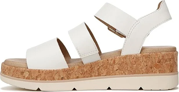 Dr. Scholl's Once Twice Espadrille Platform Wedge Sandal Women's Sandals White/Cork : 10 M, Leather - Image 5