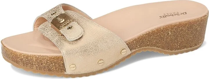 Dr. Scholl's Original Flex Slide Sandals Women's Sandals Gold : 8 M, Leather/Suede - Image 5
