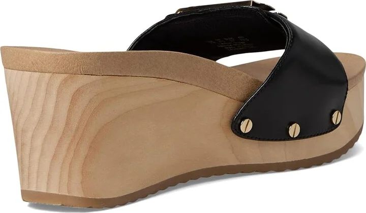 Dr. Scholl's Original Life Slide Sandal Women's Sandals Black Leather : 11 M - Image 4