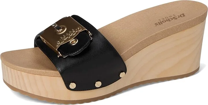 Dr. Scholl's Original Life Slide Sandal Women's Sandals Black Leather : 11 M - Image 5