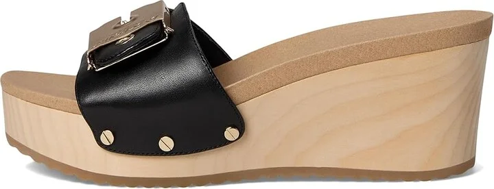Dr. Scholl's Original Life Slide Sandal Women's Sandals Black Leather : 11 M - Image 6