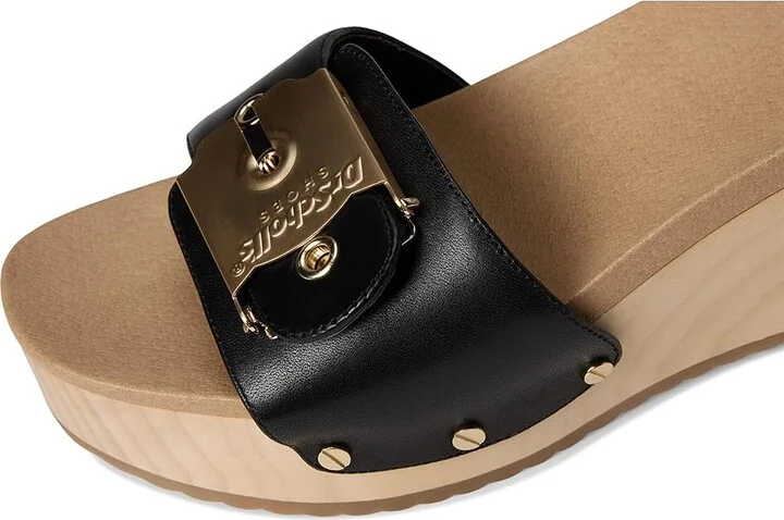 Dr. Scholl's Original Life Slide Sandal Women's Sandals Black Leather : 11 M - Image 7