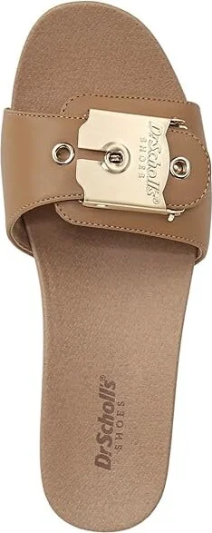 Dr. Scholl's Original Life Slide Sandal Women's Sandals Tan Leather : 11 M - Image 2