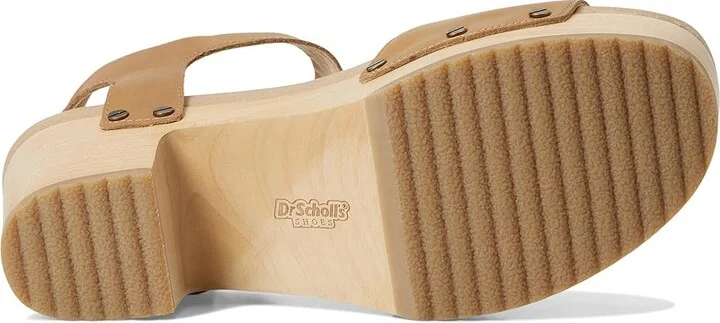 Dr. Scholl's Original Love Block Heel Sandal Women's Sandals Honey Brown Leather : 11 M, Leather/Rubber - Image 3