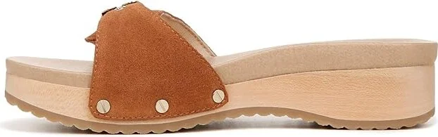 Dr. Scholl's Original Too Slide Sandal Women's Sandals Honey Brown Leather : 9 M, Leather/Rubber - Image 5