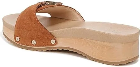 Dr. Scholl's Original Too Slide Sandal Women's Sandals Honey Brown Leather : 9 M, Leather/Rubber - Image 6