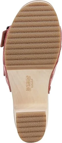 Dr. Scholl's Original Vibe Platform Slide Sandal Women's Sandals Heritage Red Leather : 11 M, Leather/Rubber - Image 3