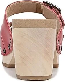 Dr. Scholl's Original Vibe Platform Slide Sandal Women's Sandals Heritage Red Leather : 11 M, Leather/Rubber - Image 4