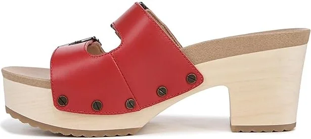 Dr. Scholl's Original Vibe Platform Slide Sandal Women's Sandals Heritage Red Leather : 11 M, Leather/Rubber - Image 5
