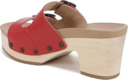 Dr. Scholl's Original Vibe Platform Slide Sandal Women's Sandals Heritage Red Leather : 11 M, Leather/Rubber - Image 6