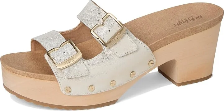 Dr. Scholl's Original Vibe Platform Slide Sandal Women's Sandals Metallic Gold Leather : 10 M, Leather/Rubber - Image 5