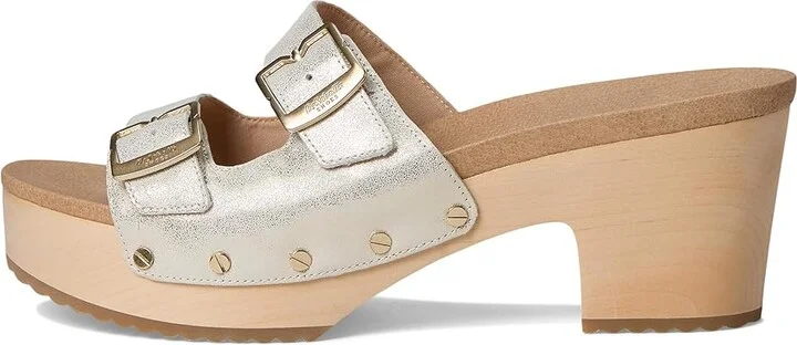 Dr. Scholl's Original Vibe Platform Slide Sandal Women's Sandals Metallic Gold Leather : 10 M, Leather/Rubber - Image 6