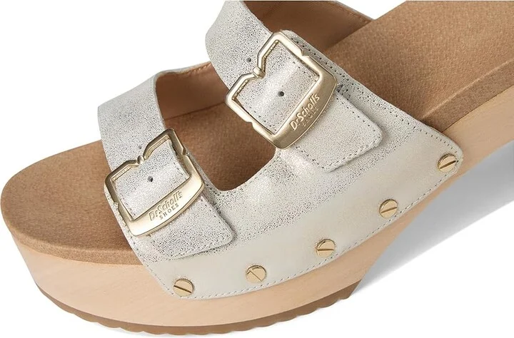 Dr. Scholl's Original Vibe Platform Slide Sandal Women's Sandals Metallic Gold Leather : 10 M, Leather/Rubber - Image 7