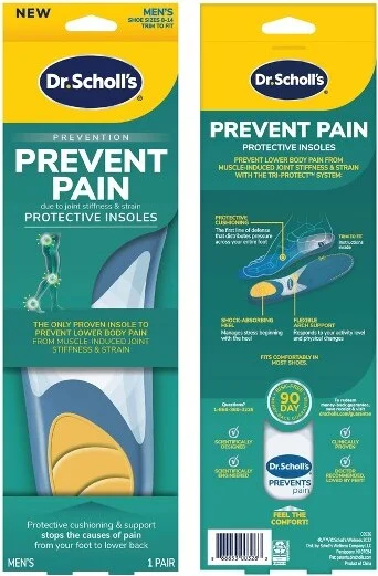 Dr. Scholl's Prevent Pain Men's Shoe Insoles - Size 8-14 - Image 2