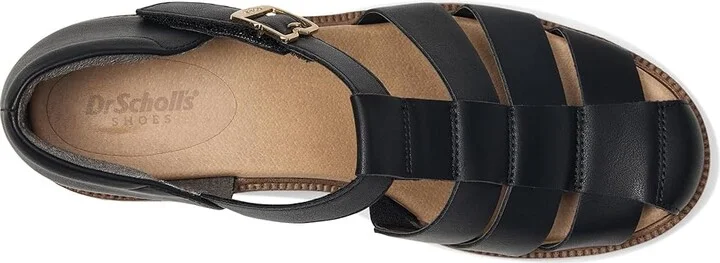 Dr. Scholl's Rate Up Day Fisherman Sandal Women's Sandals Black : 9 M, Leather - Image 2