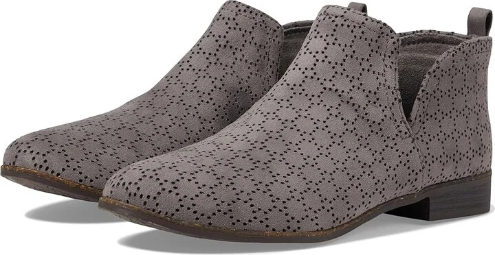Dr. Scholl's Rate Women's Shoes Dark Shadow Grey Microfiber Perf : 6.5 M, Synthetic