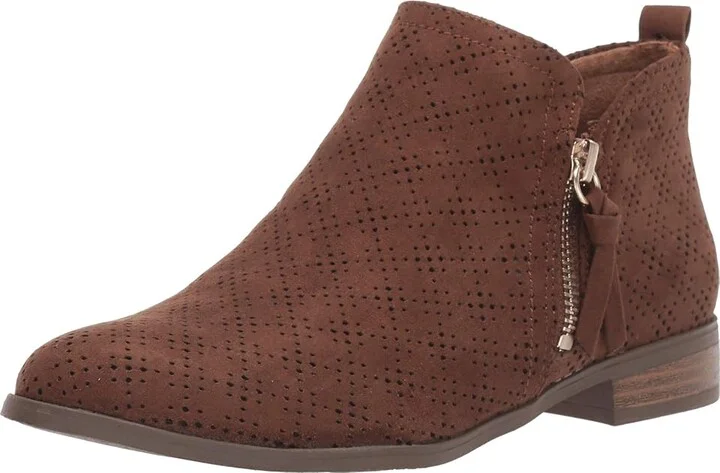 Dr. Scholl's Rate Zip Women's Shoes Chocolate Brown Microfiber Perf : 10 M, Textile - Image 2