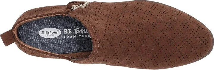 Dr. Scholl's Rate Zip Women's Shoes Chocolate Brown Microfiber Perf : 10 M, Textile - Image 3
