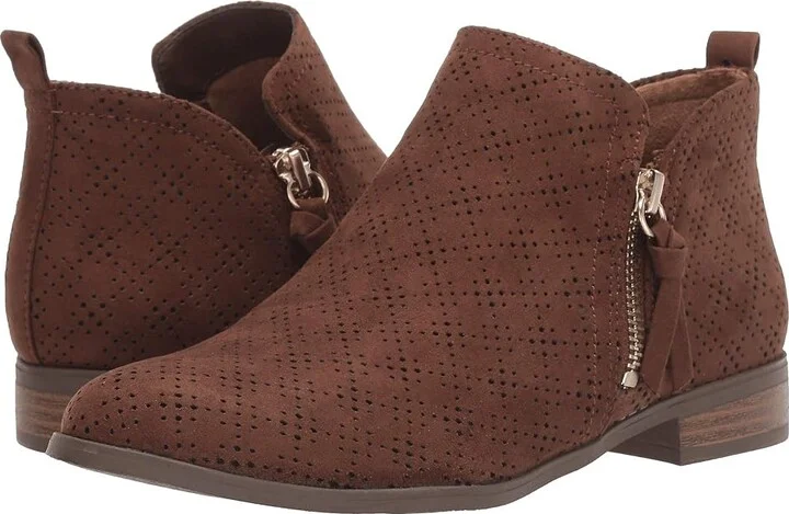 Dr. Scholl's Rate Zip Women's Shoes Chocolate Brown Microfiber Perf : 10 M, Textile