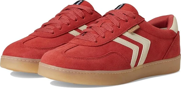 Dr. Scholl's Rebel Sport Women's Shoes Red/White : 8.5 M, Leather/Suede
