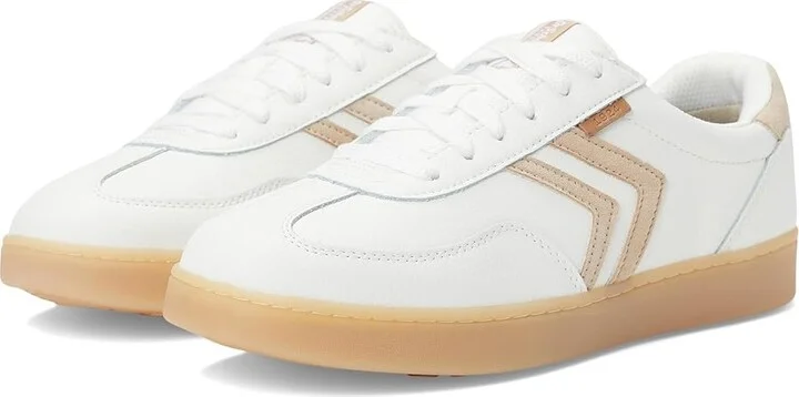 Dr. Scholl's Rebel Sport Women's Shoes White Cuban Sand Faux Leather : 7 M, Leather/Suede