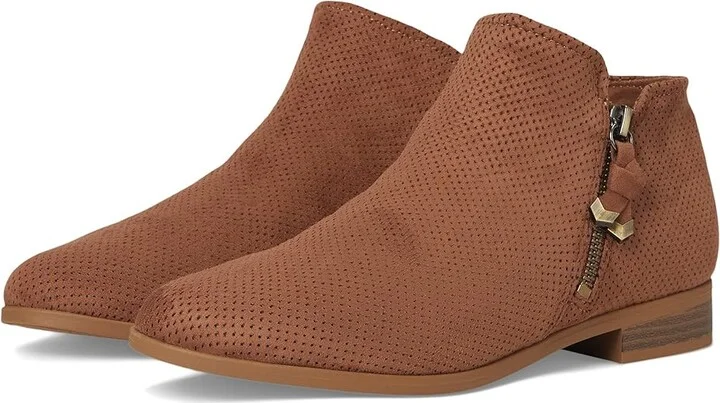 Dr. Scholl's Reverie Zip Short Boots Women's Boots Honey Brown : 7 M, Synthetic