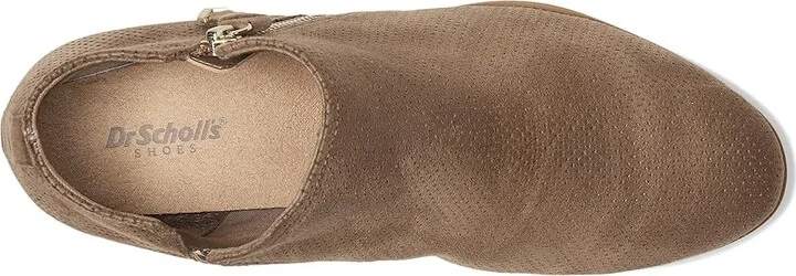 Dr. Scholl's Reverie Zip Short Boots Women's Boots Woodsmoke Brown : 9.5 M, Synthetic - Image 2
