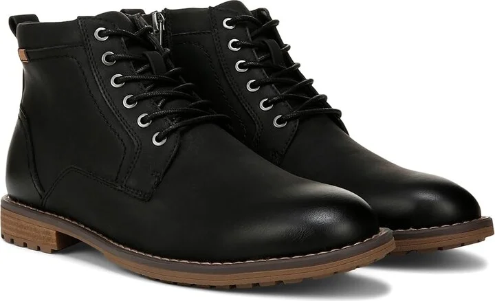 Dr. Scholl's Russell Men's Boots Black Faux Leather : 10 M