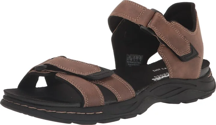 Dr. Scholl's Shoes Mens Henley Sandal Brown Smooth 8 M
