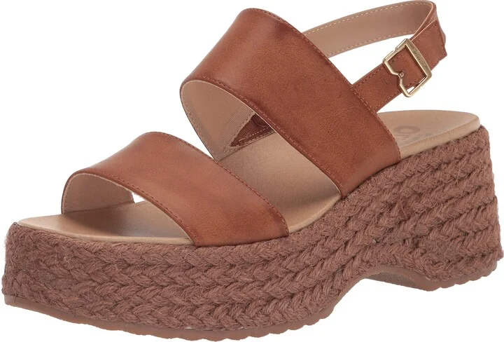 Dr. Scholl's Shoes Womens Delaney Espadrille Wedge Sandal Honey Smooth 11 M