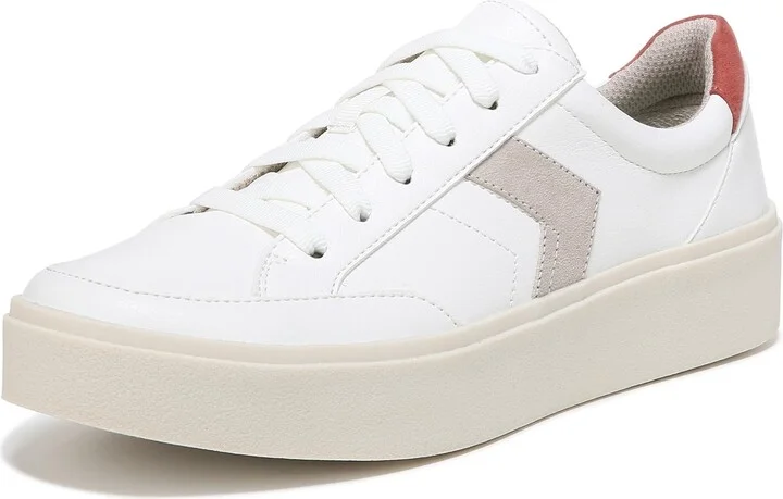 Dr. Scholl's Shoes Womens Madison Lace Platform Lace Up Sneaker White Smooth 10 M